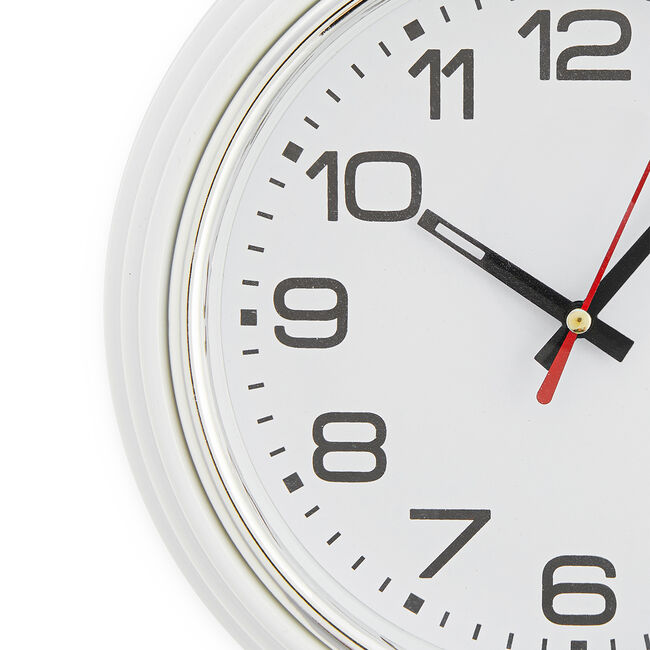 White Wall Clock 10" 